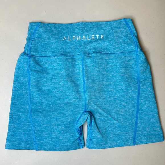 Alphalete Revival Shorts Cayman Blue Size Large EUC!! - Picture 1 of 4